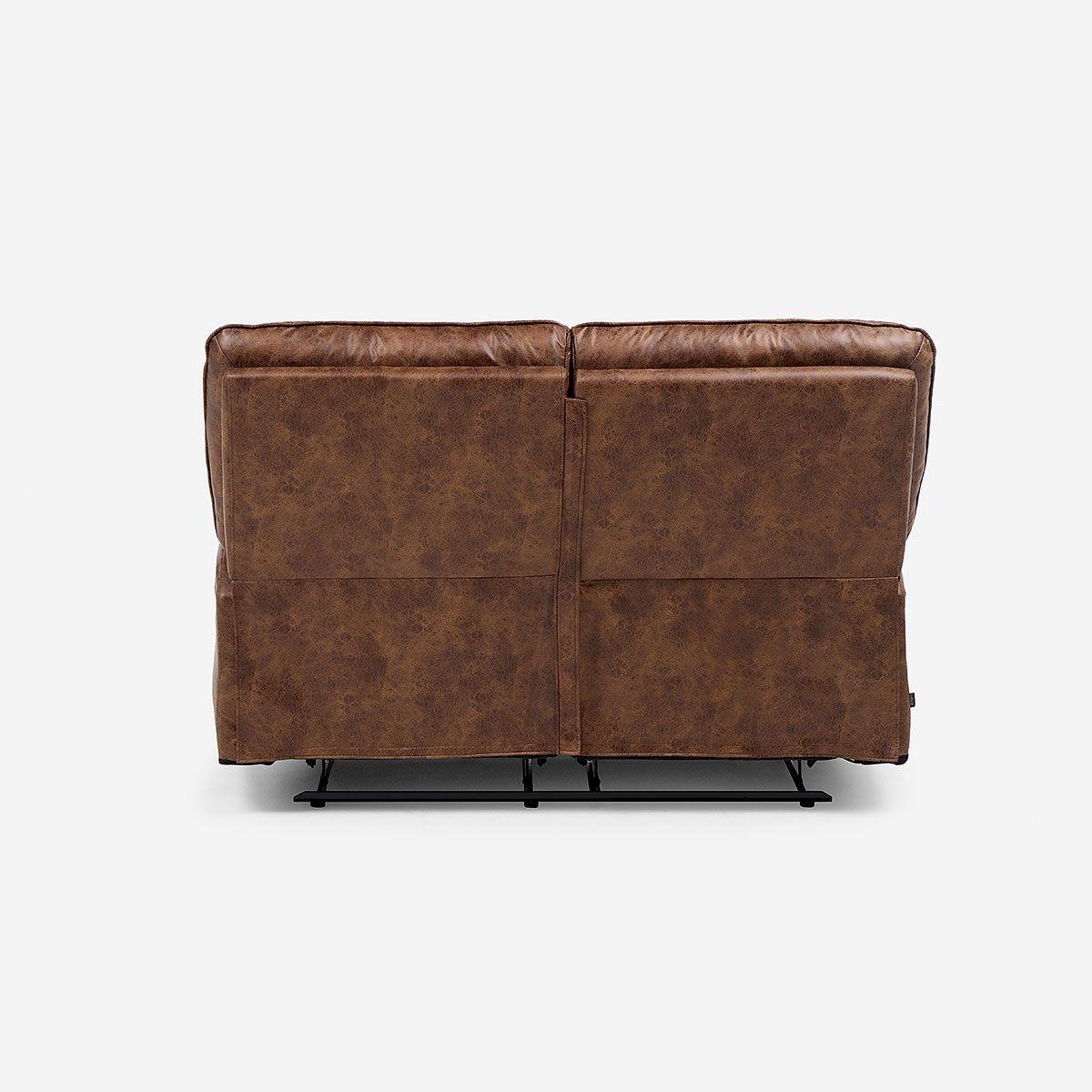 Sofá Reclinable Tolosa 2 Cuerpos Manual Tela Camel-9
