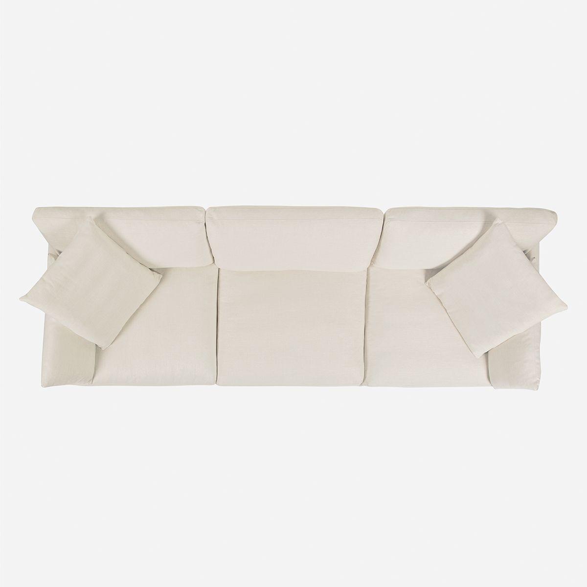 Sofá Seccional Rosen Georgia 3 piezas Tela Ivory-2