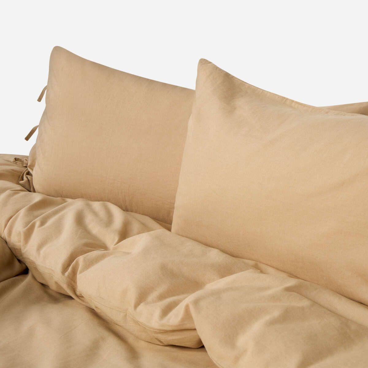 Funda Plumón Lino-Algodón Pure Liso Super King Camel-2
