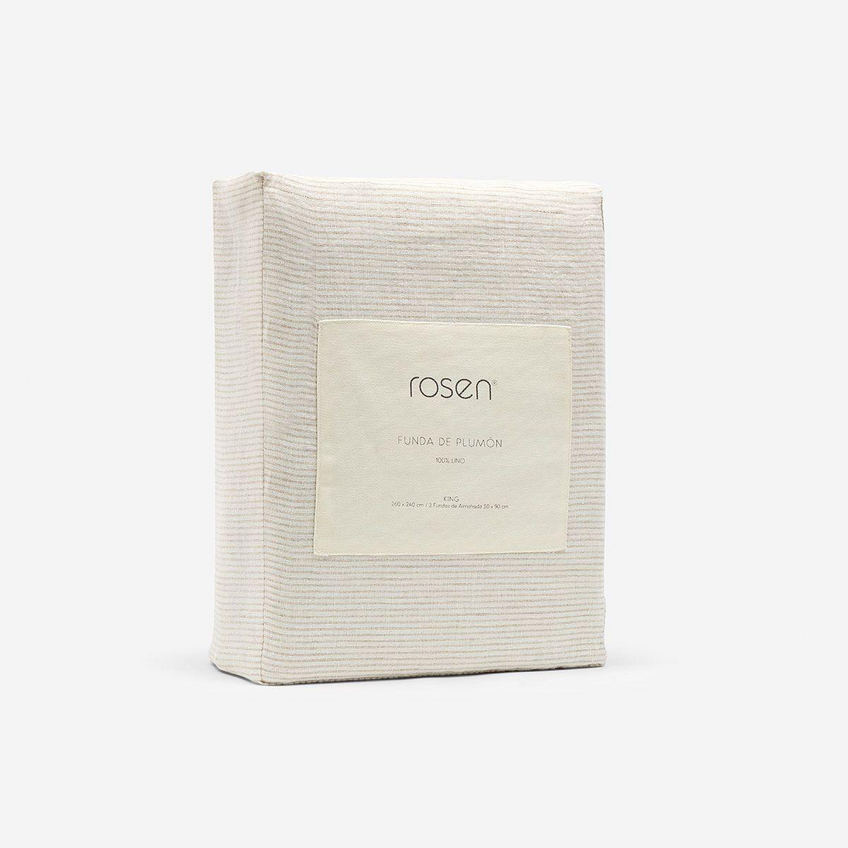 Funda de Plumón Natural Stripes Beige Super King-4