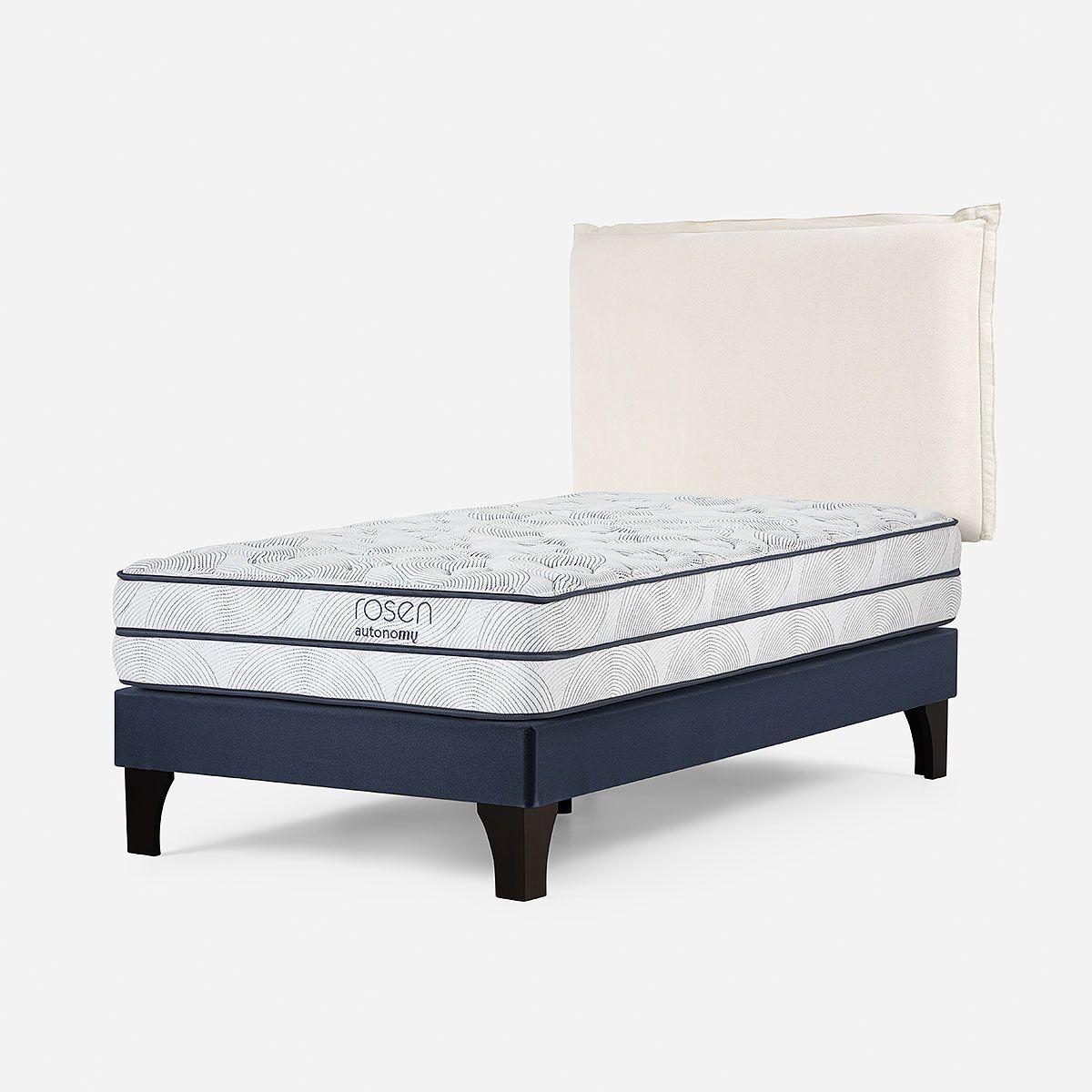 Cama Autonomy Sky 1.5 Plazas Madera + Respaldo Maura-5