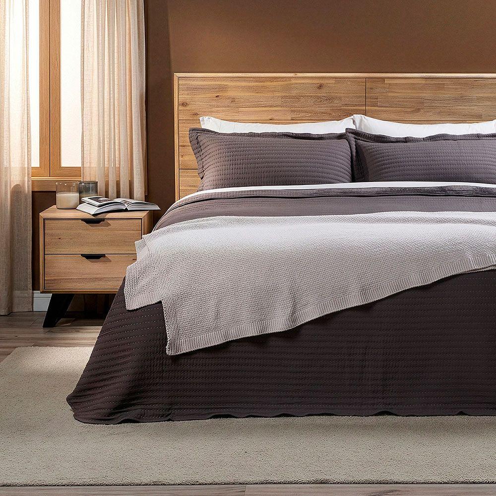 Cobertor Flannel Supersoft Grafito 2 Plazas-0