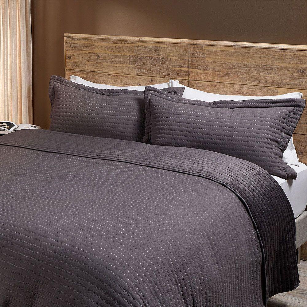 Cobertor Flannel Supersoft Grafito 2 Plazas-2