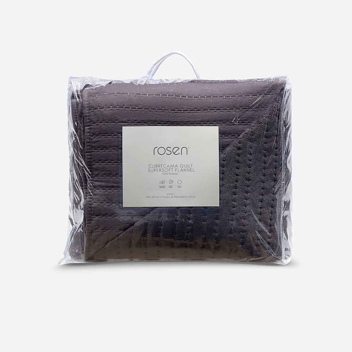 Cobertor Flannel Supersoft Grafito 2 Plazas-4