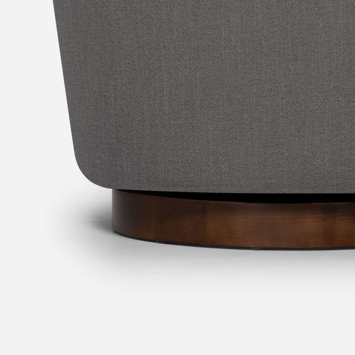 Poltrona Rosen Giratoria Bourton Tela Gris-4