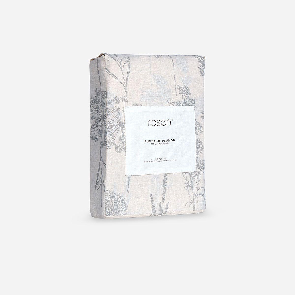 Funda Plumón Lino-Algodón Reversible Widnau 1,5 Plazas-5
