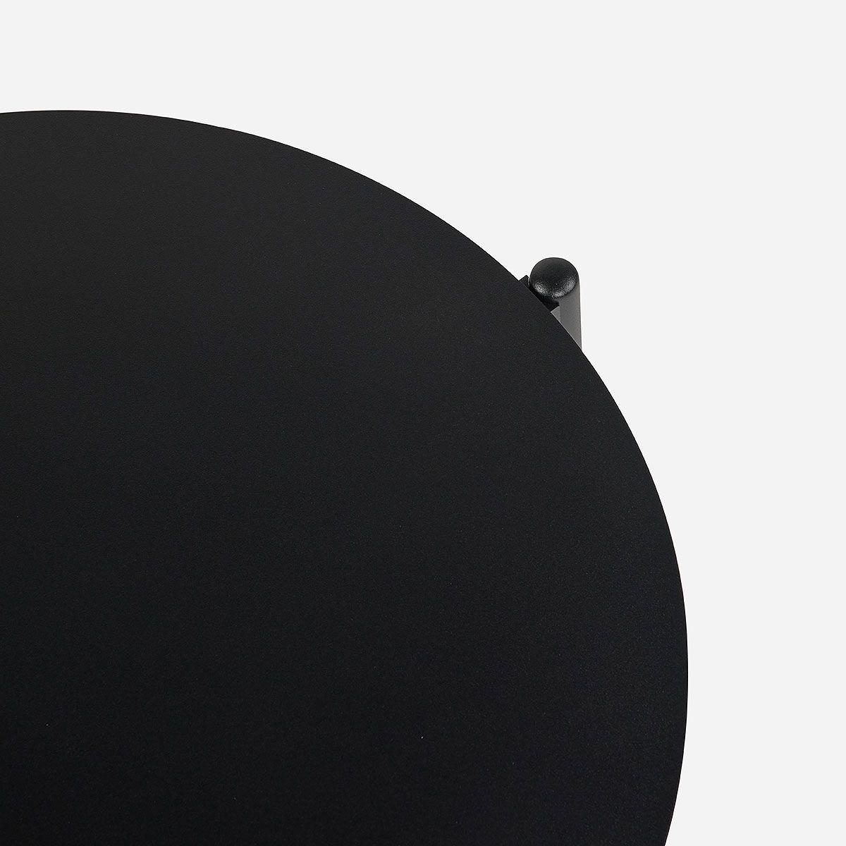 Mesa Centro de Terraza Milos Redonda Negra-1