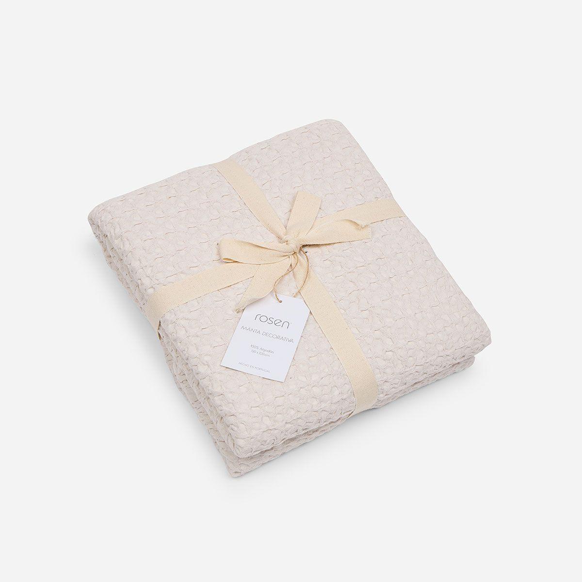 Manta Light Waffle Oyster 130 x 220 cm-2