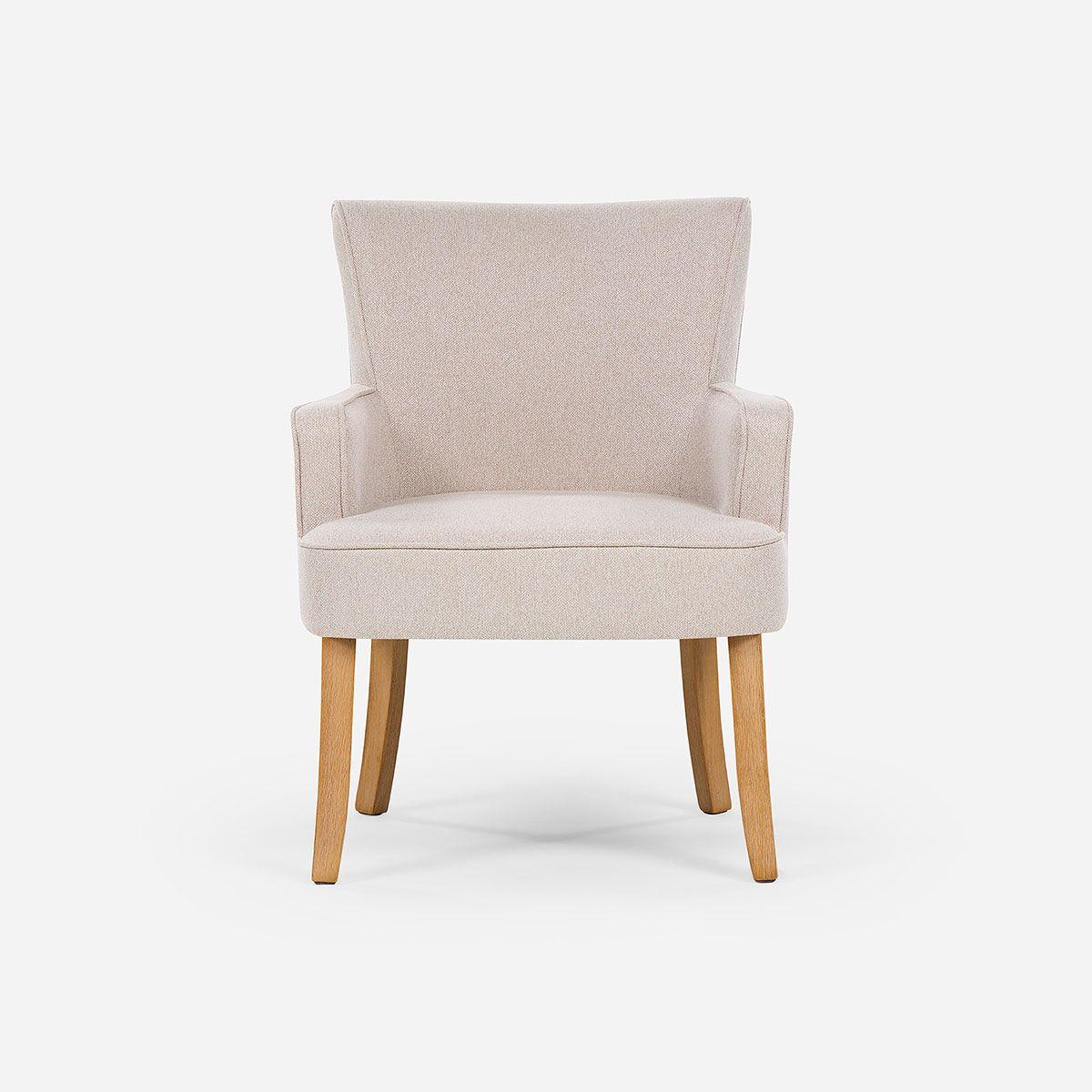 Set 2 Poltronas Emily II Tela Beige-3