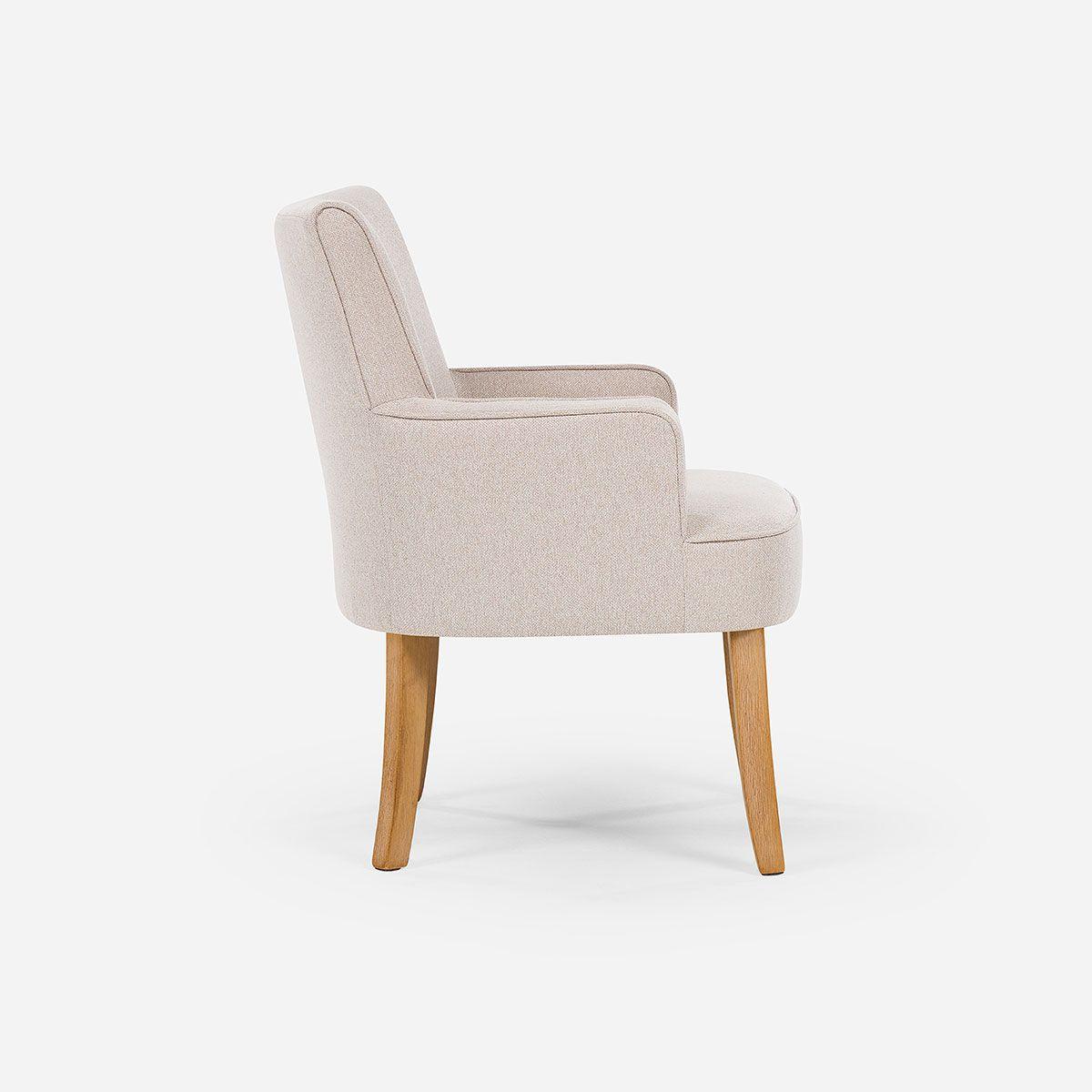 Set 2 Poltronas Emily II Tela Beige-4