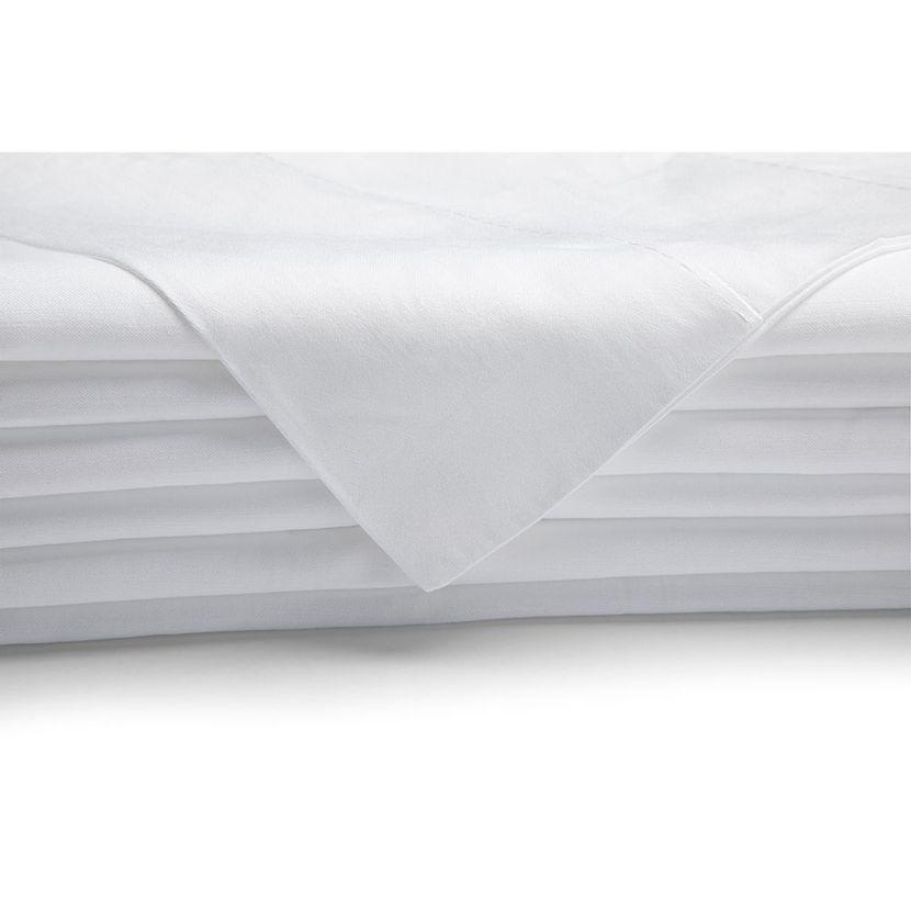 Sábana Rosen 300 Hilos Algodón Lisa Blanca Súper King-3