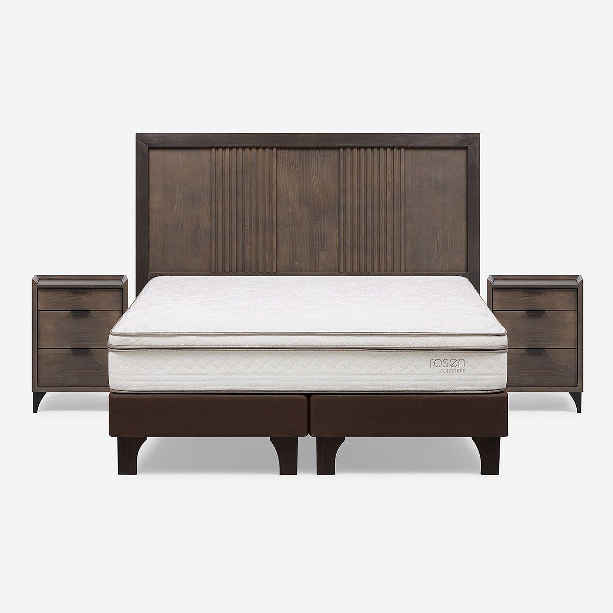 Cama Europea Classique+ 2 Plazas BD + Set de Muebles Marco-0