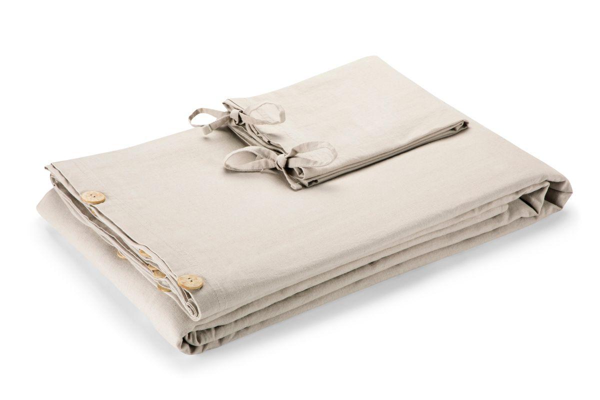 Funda Plumón Rosen Lino-Algodón Pure Liso 1 Plaza Arena-2