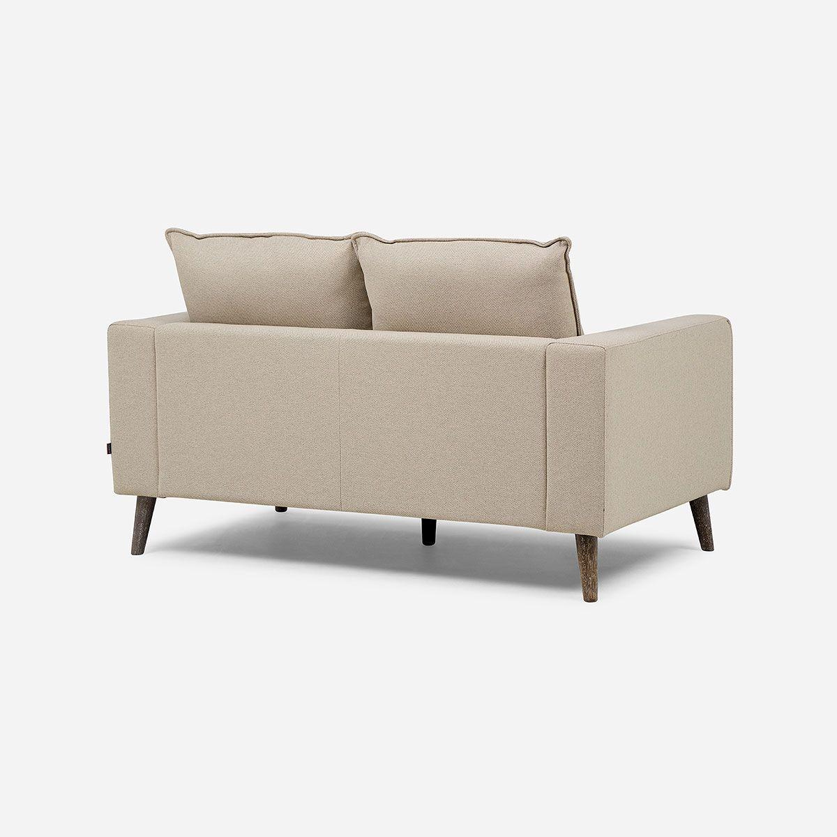 Sofá Biran 2 Cuerpos Tela Beige-3
