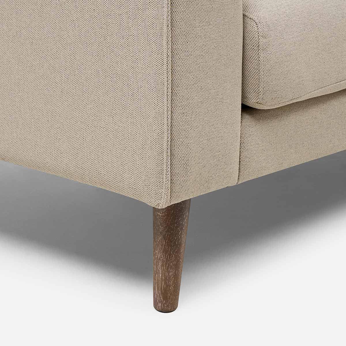 Sofá Biran 2 Cuerpos Tela Beige-7