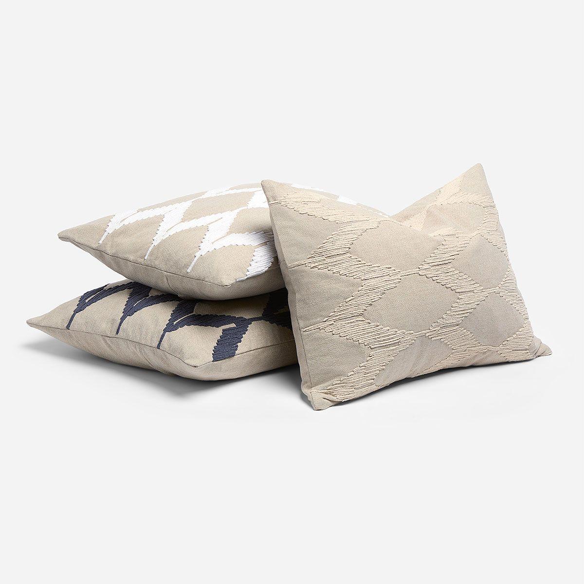 Funda de Cojín Bordado Odra 35 x 50 cm Beige-3