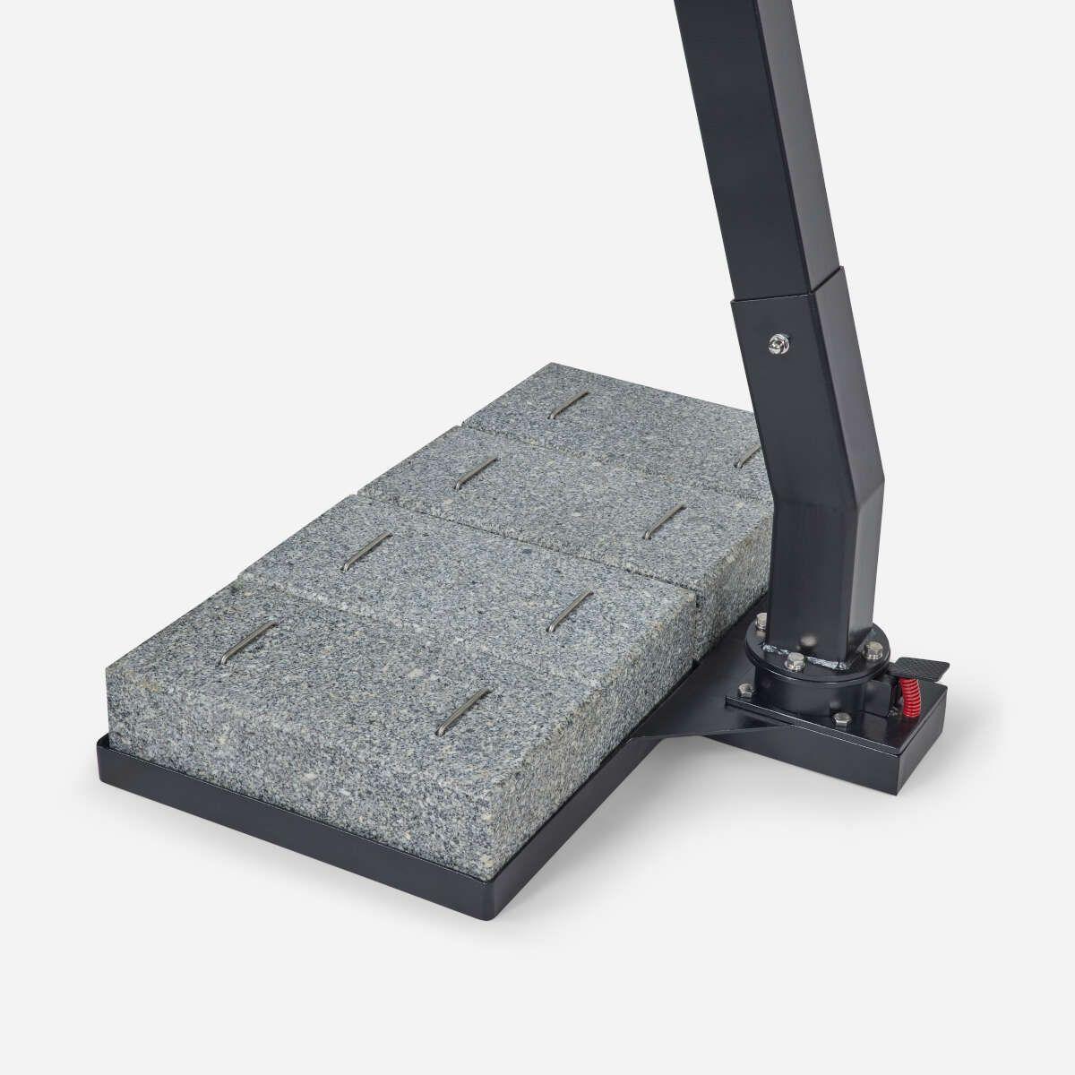 Quitasol Fibra Vidrio Rosen Rectangular Pedestal Negro-7