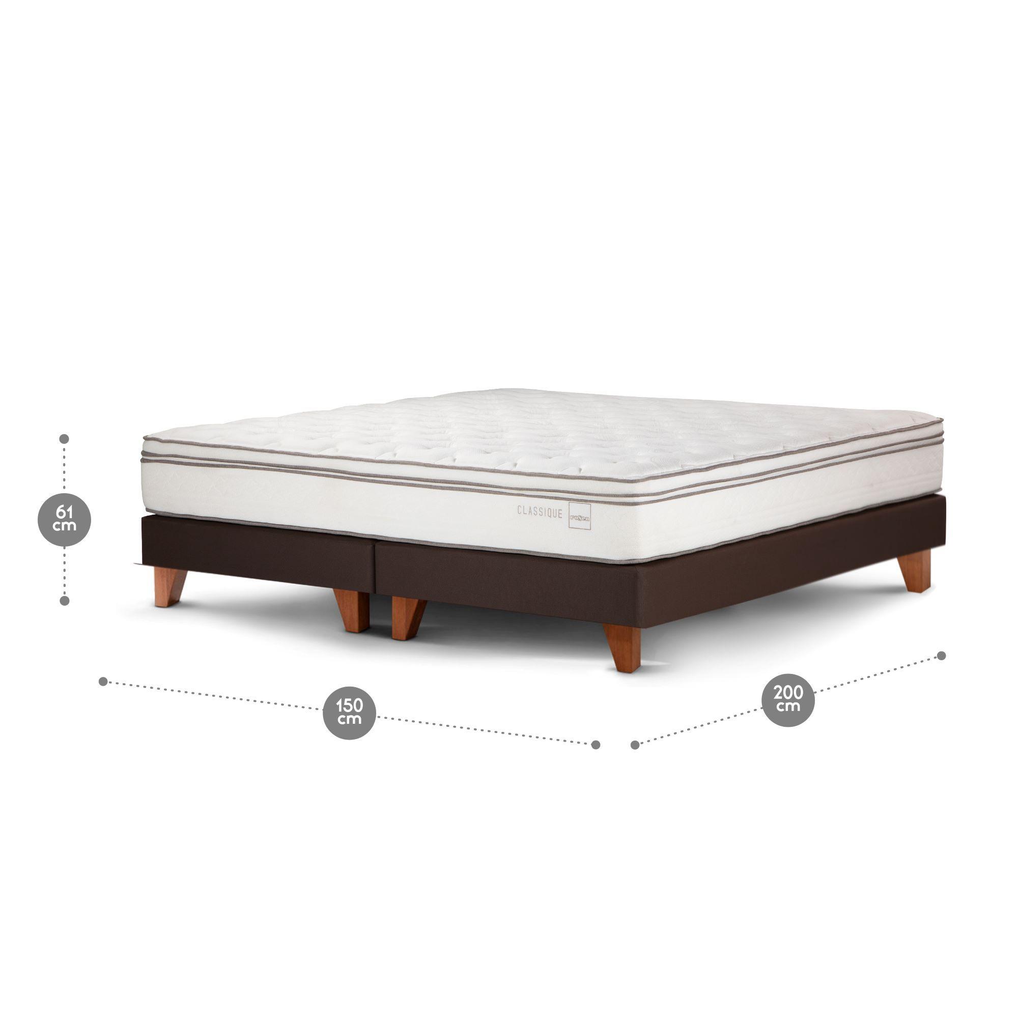 Cama Europea Rosen Classique+ 2 Plazas BD 150 x 200 cm-2