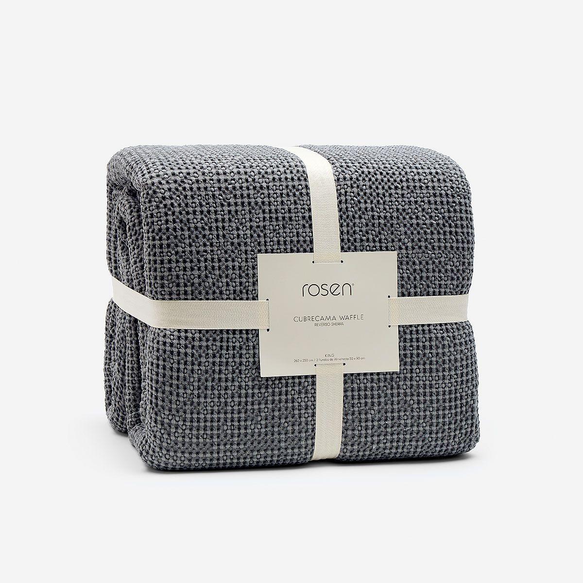 Cobertor Favo Cozy Grafito Super King-4