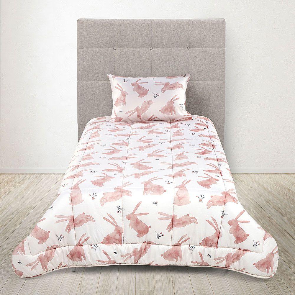 Plumón Microfibra Reversible Kids Bunnies 1,5 Plazas-3