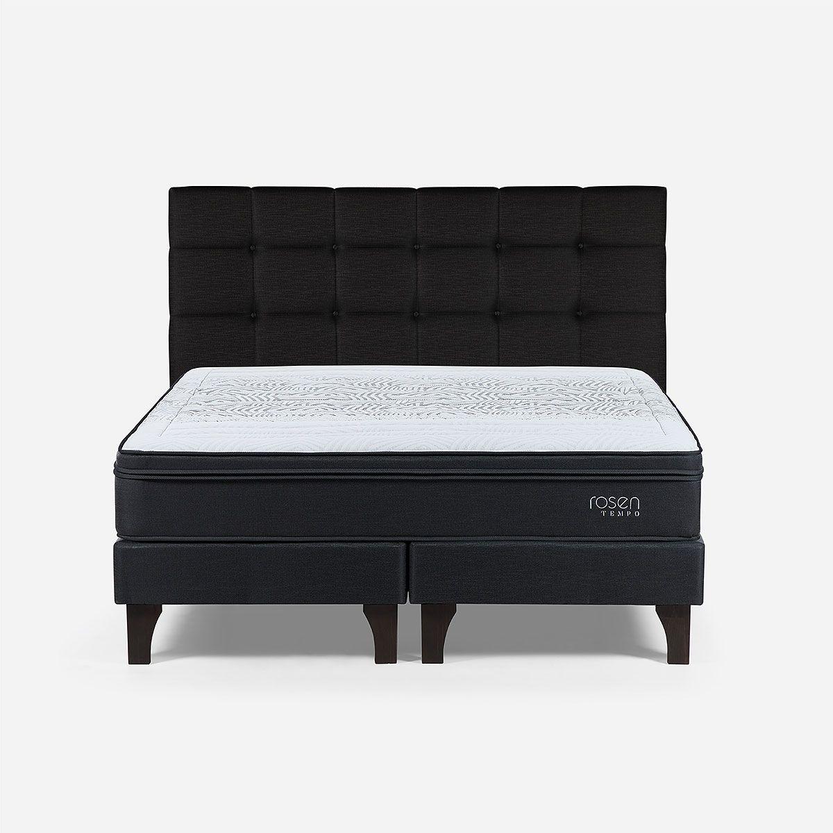 Cama Tempo Super King 200x200 cm + Respaldo Issey Grafito-0