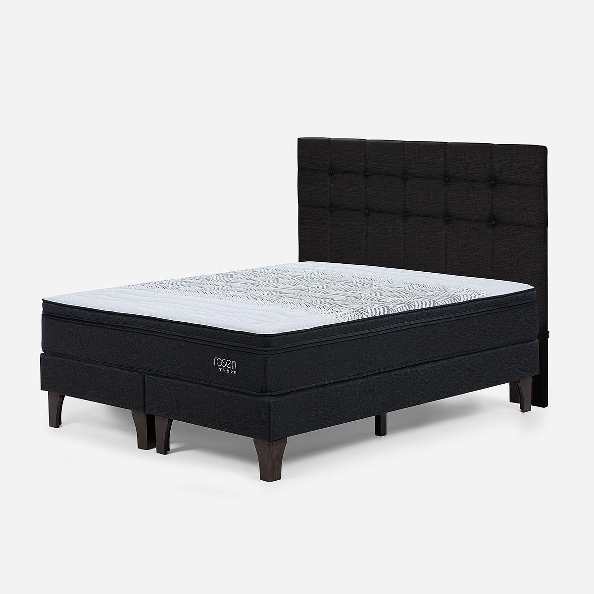 Cama Tempo Super King 200x200 cm + Respaldo Issey Grafito-2