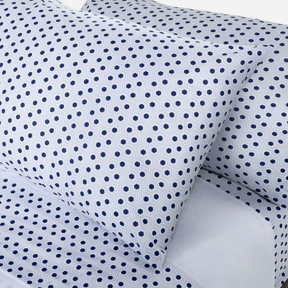 Sábana 180 Hilos Algodón-Poliéster Guarda Mosai 2 Plazas-2