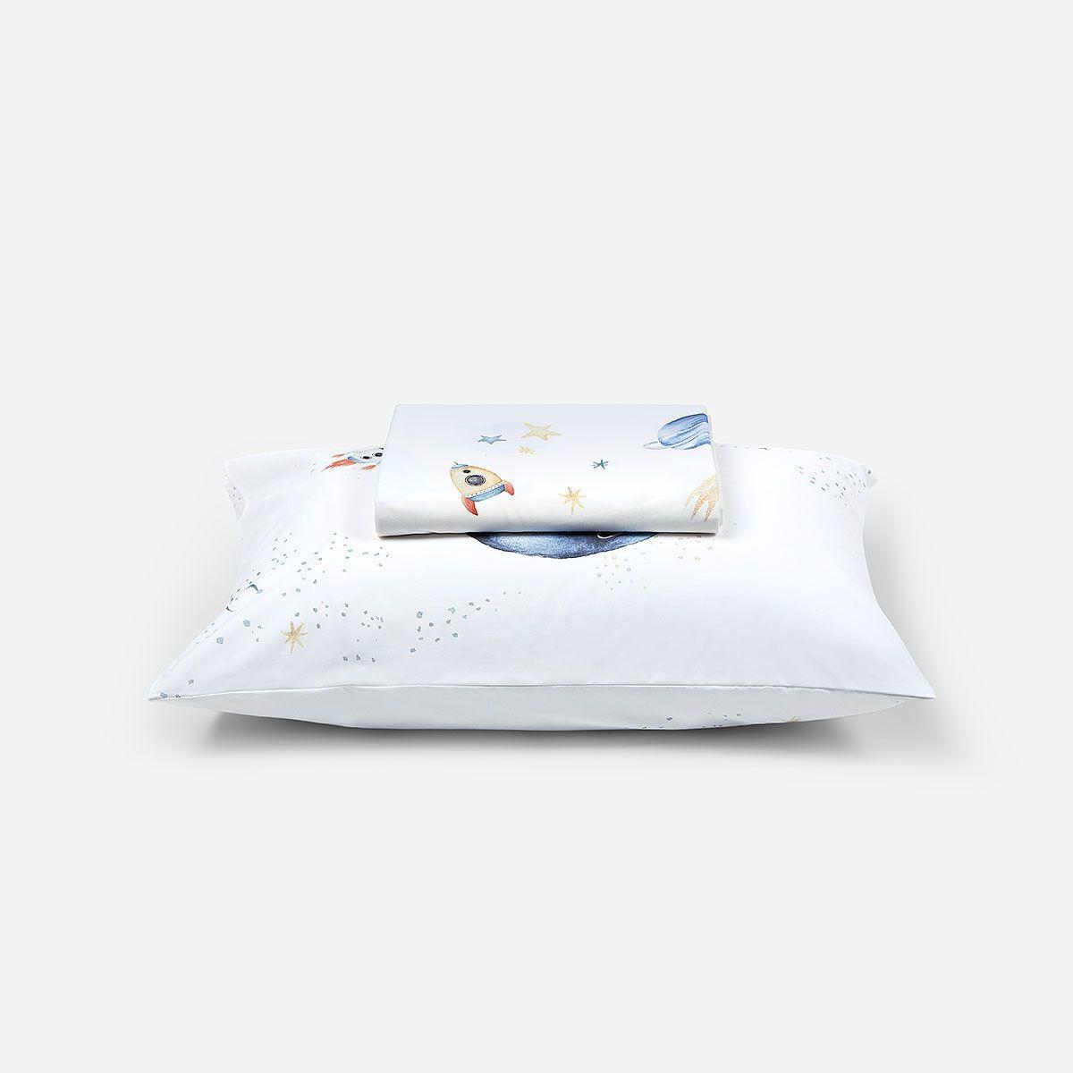 Sábana 200 Hilos Algodón Infantil Universo 1,5 Plazas-2