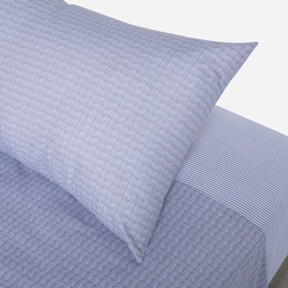 Sábana Rosen Miniprint 180 Hilos Gris 1,5 Plazas-2