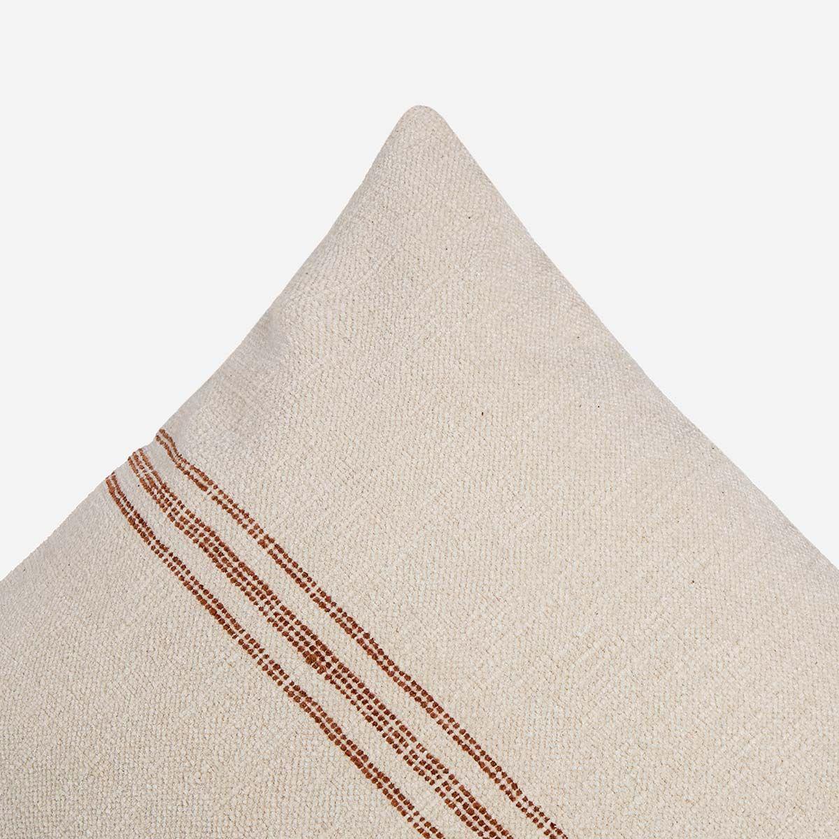 Funda de Cojín Ambiente Algodón Olya 50x50 cm Crudo-Naranjo-2