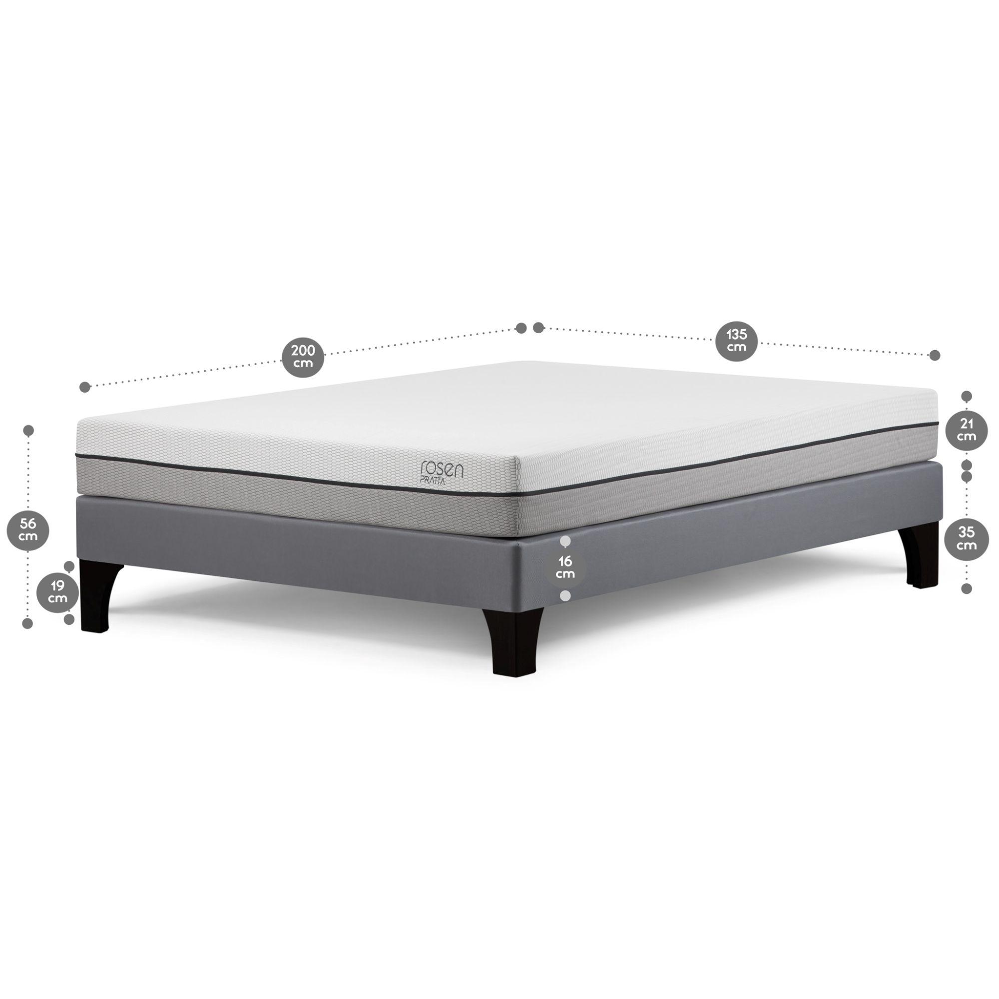 Cama Europea Pratta Full 135x200 cm + Almohada Fibra Light-1