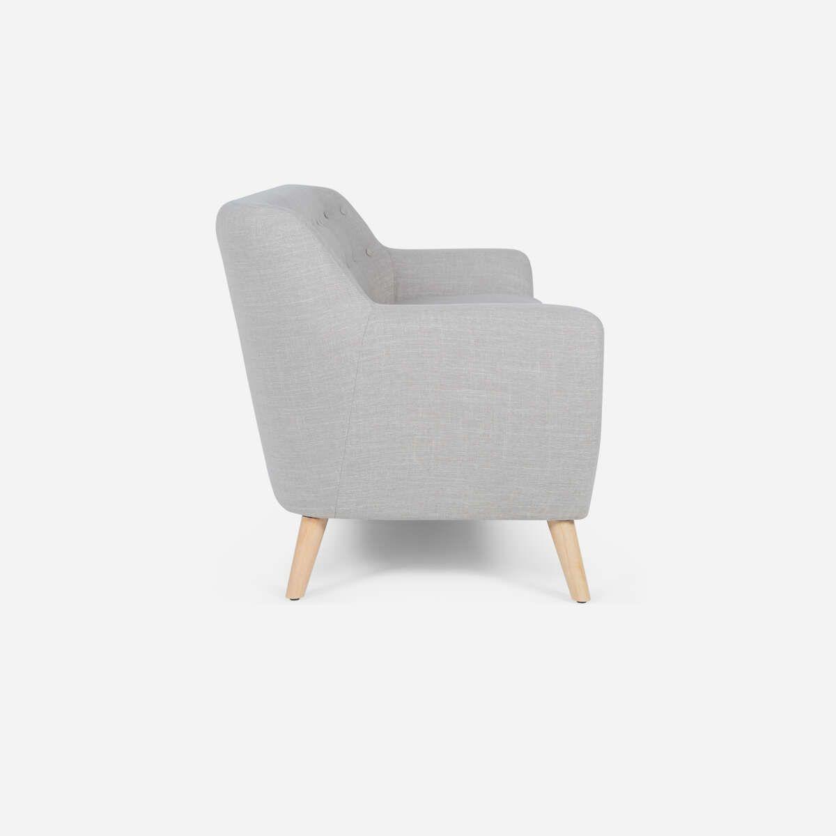 Sofá Rosen Rafaella Tela Beige Claro 3 Cuerpos-2