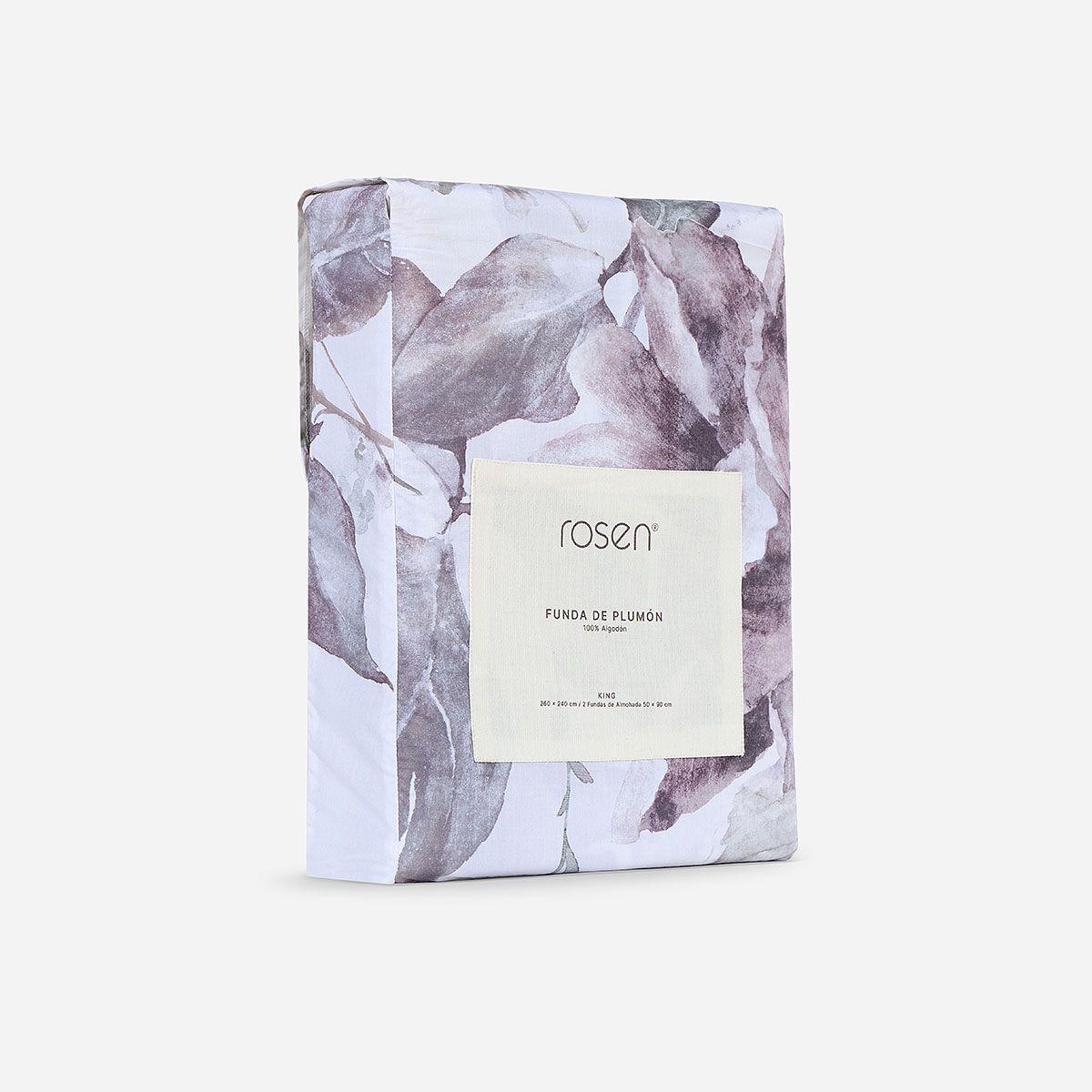 Funda Plumón Reversible Algodón Lotte Botánico Súper King-5