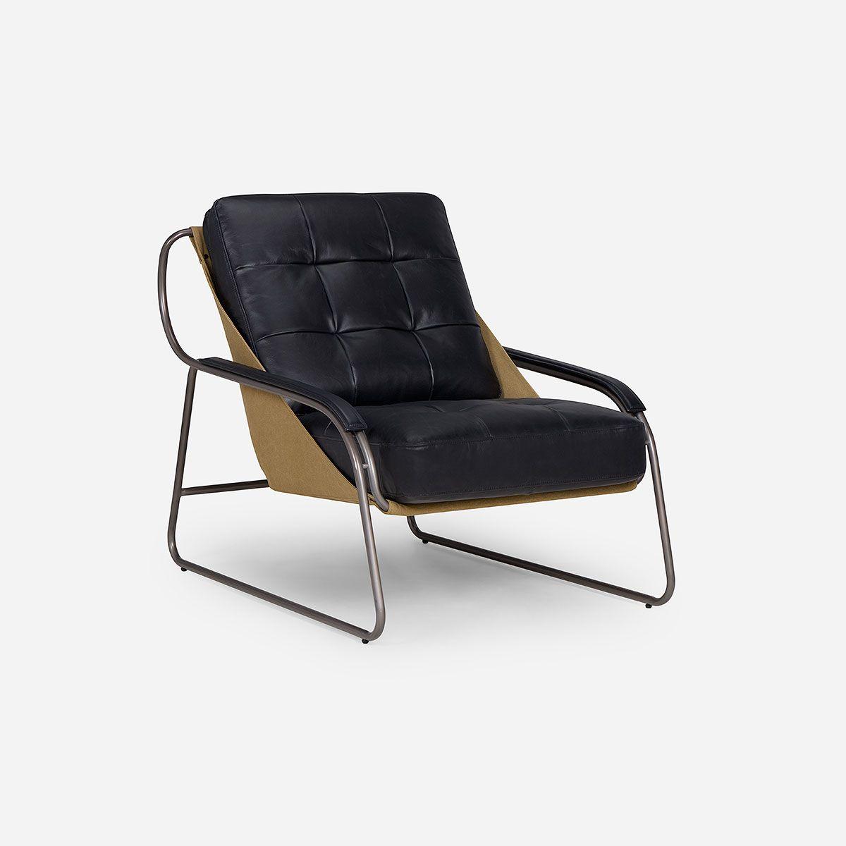 Poltrona Rosen Montok Cuero Negro-0