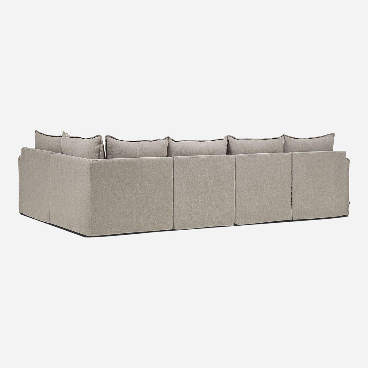 Seccional Terra 4 Piezas Tela Taupe-3