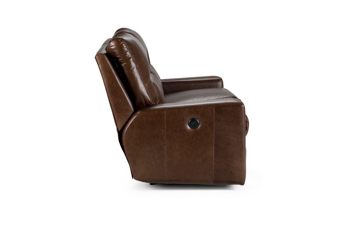 Sofá Reclinable Rosen Tolstoi 2cpo Eléctrico Cuero Chocolate-2