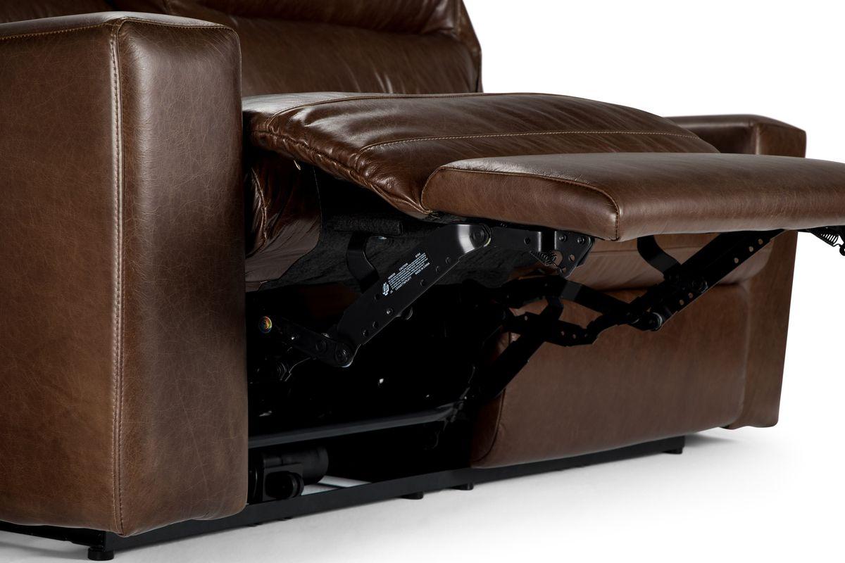 Sofá Reclinable Rosen Tolstoi 2cpo Eléctrico Cuero Chocolate-7