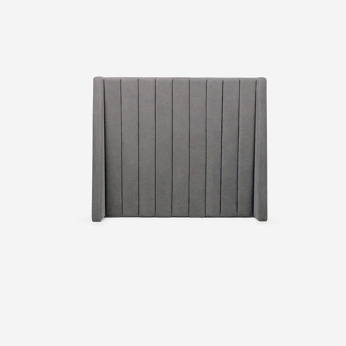 Respaldo New Brickell Tela 2 Plazas Color Acero-1