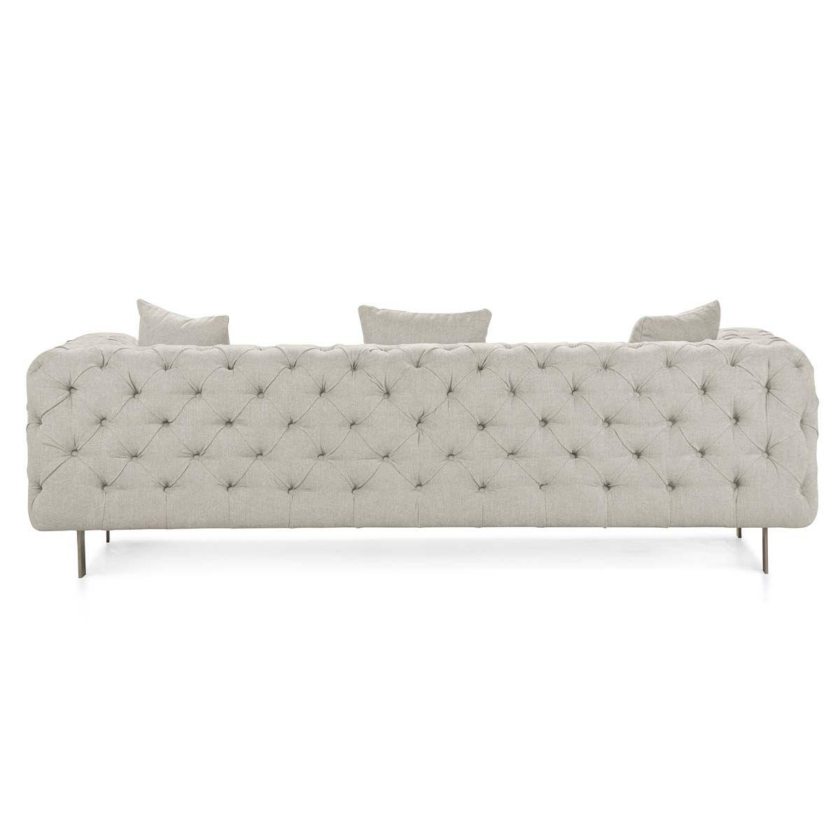 Sofá Rosen Allerton 3,5 Cuerpos Tela Blanco-3
