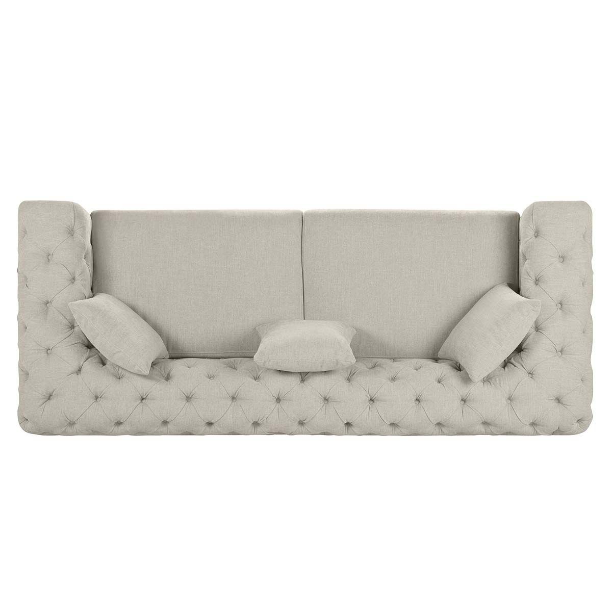 Sofá Rosen Allerton 3,5 Cuerpos Tela Blanco-4