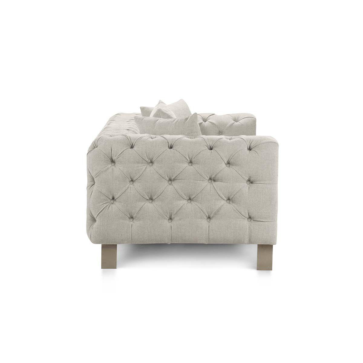 Sofá Rosen Allerton 3,5 Cuerpos Tela Blanco-5