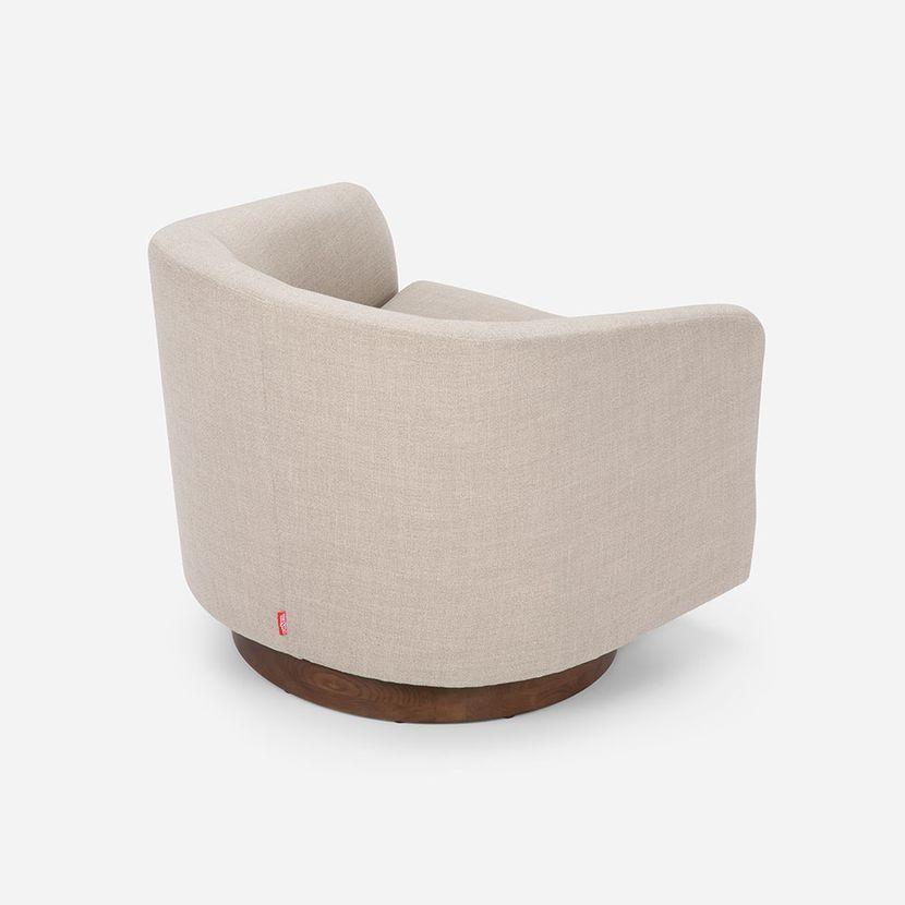 Poltrona Rosen Giratoria Bourton Tela Beige-2