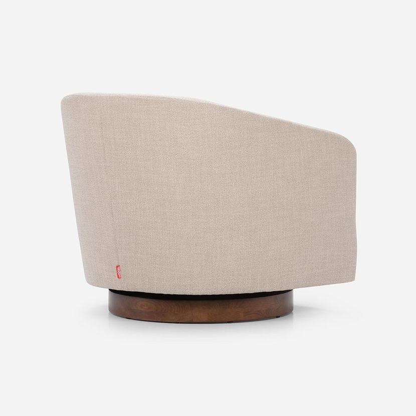Poltrona Rosen Giratoria Bourton Tela Beige-3
