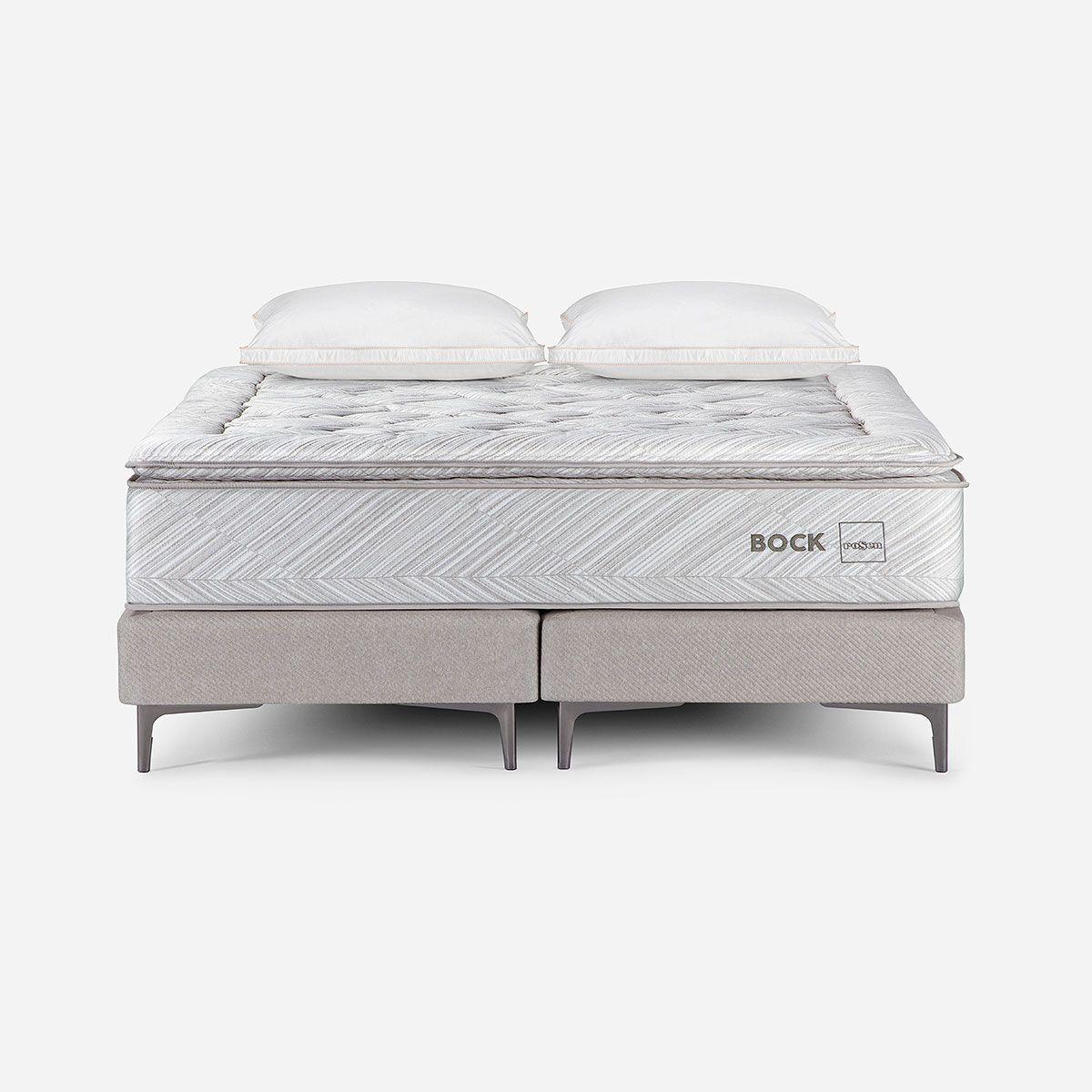 Cama Europea Bock 2 Plazas+Almohada Microfibra Copper Health-0