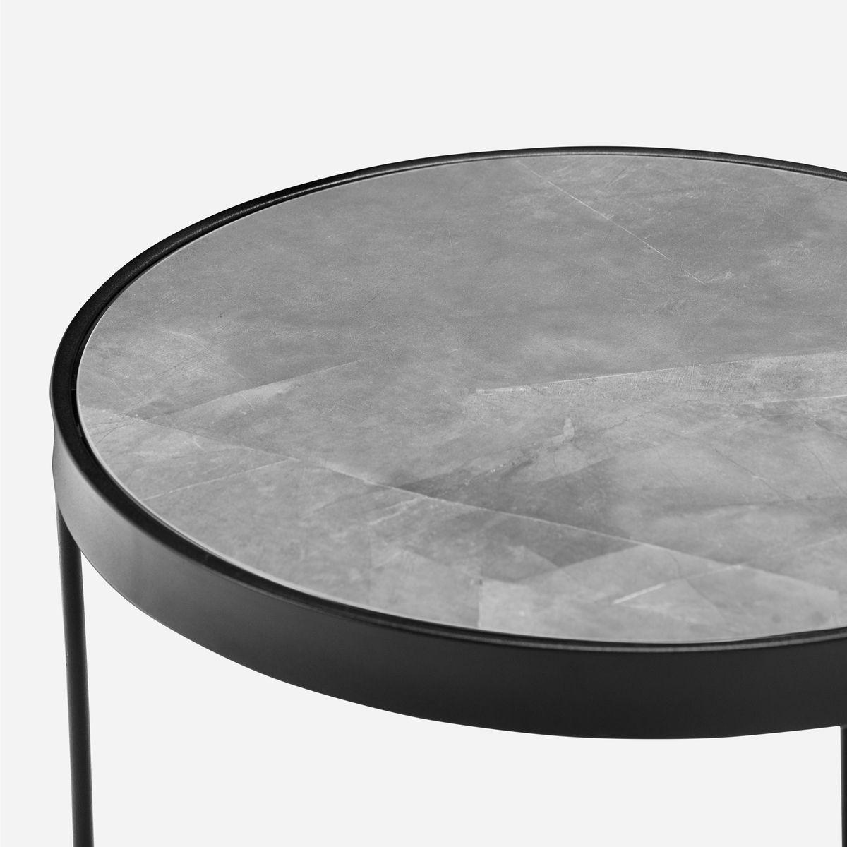 Mesa Lateral Rosen Urano 50 x 50 cm Gris Oscuro-5