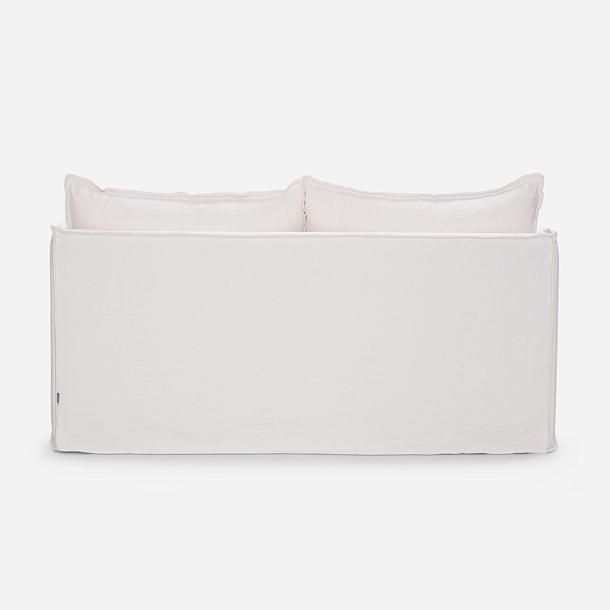 Sofá Rosen Rona 2 Cuerpos Tela Blanco Crudo-3