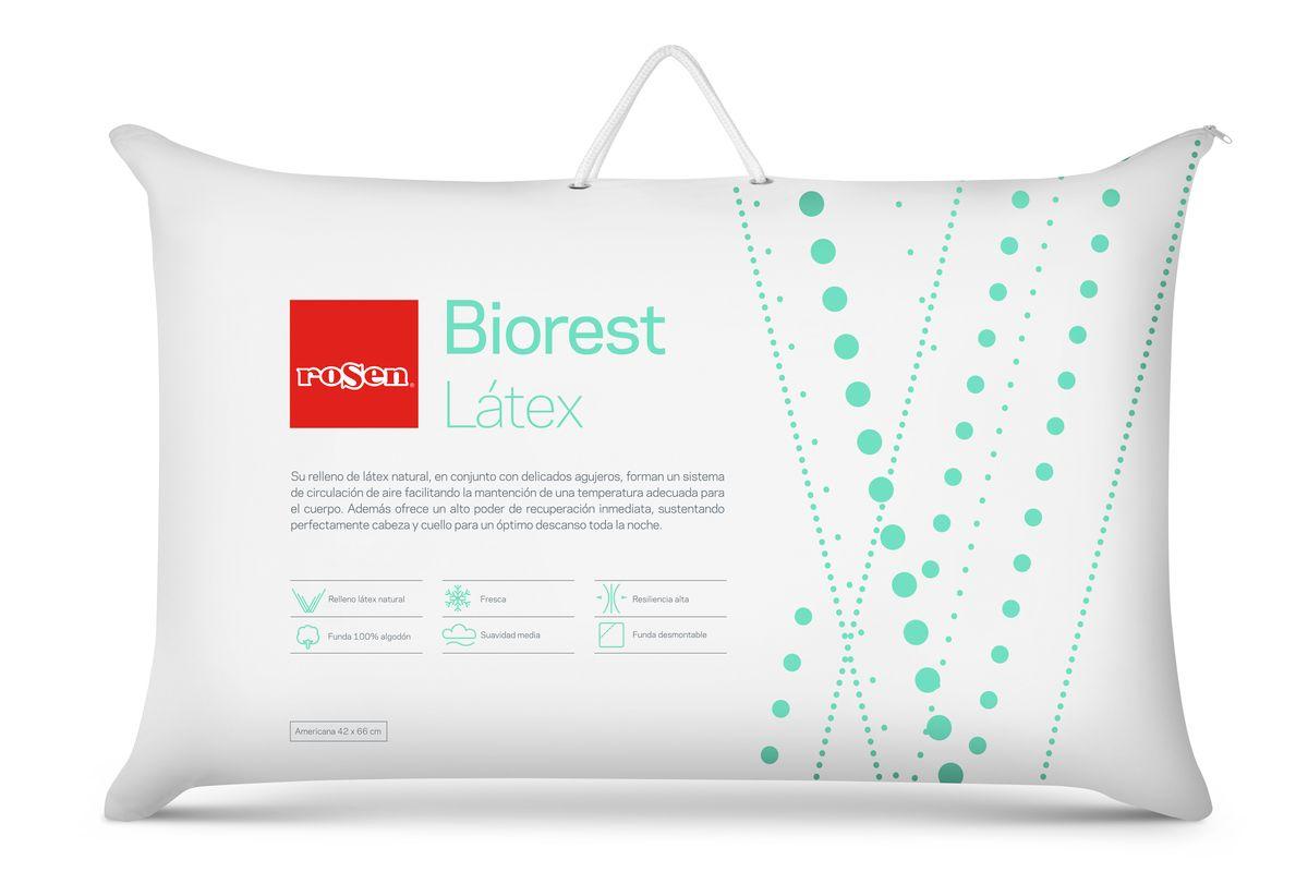 Almohada Rosen Látex Biorest Americana 42x66 cm-4