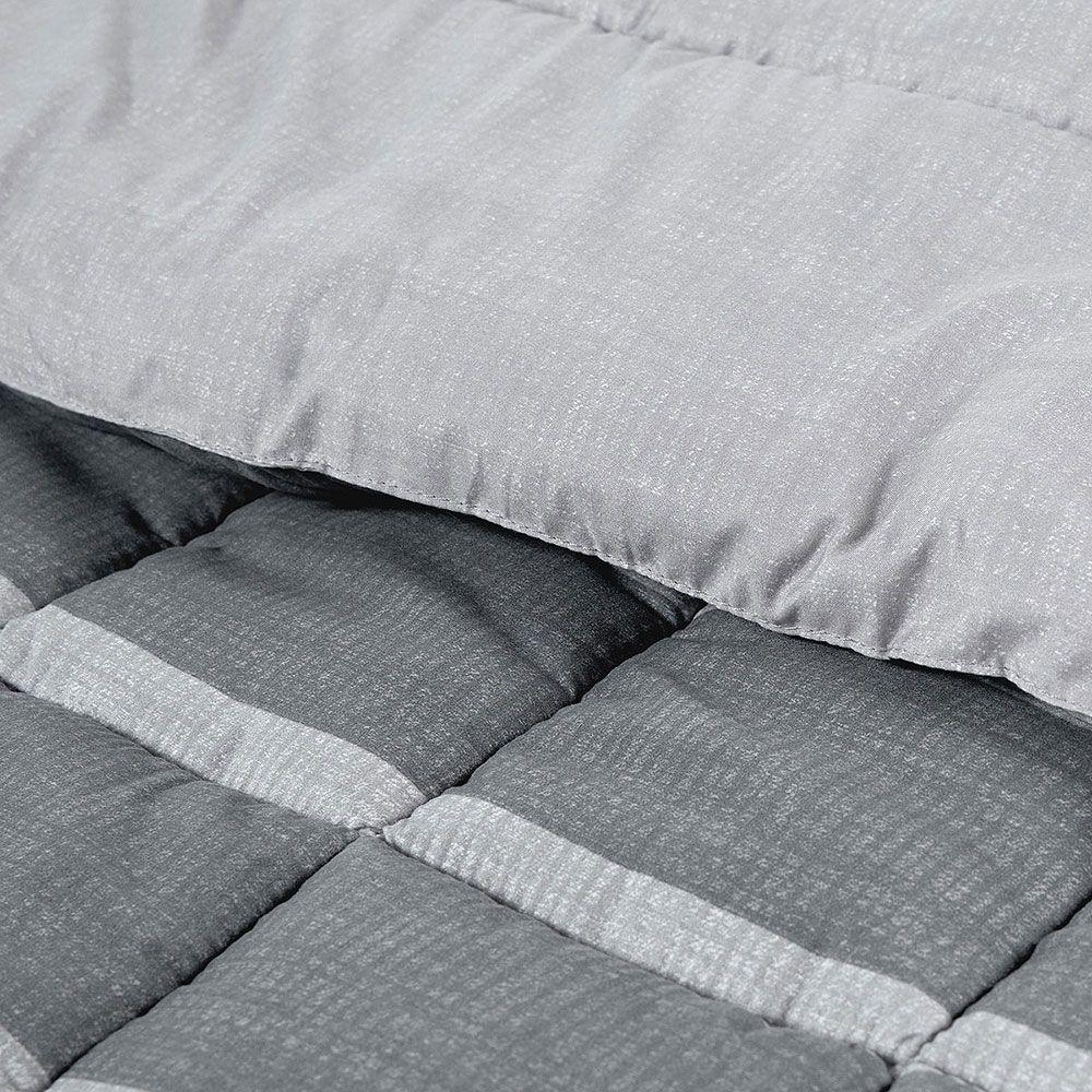 Plumón Reversible Soft Touch Alonso Gris 1,5 Plazas-4