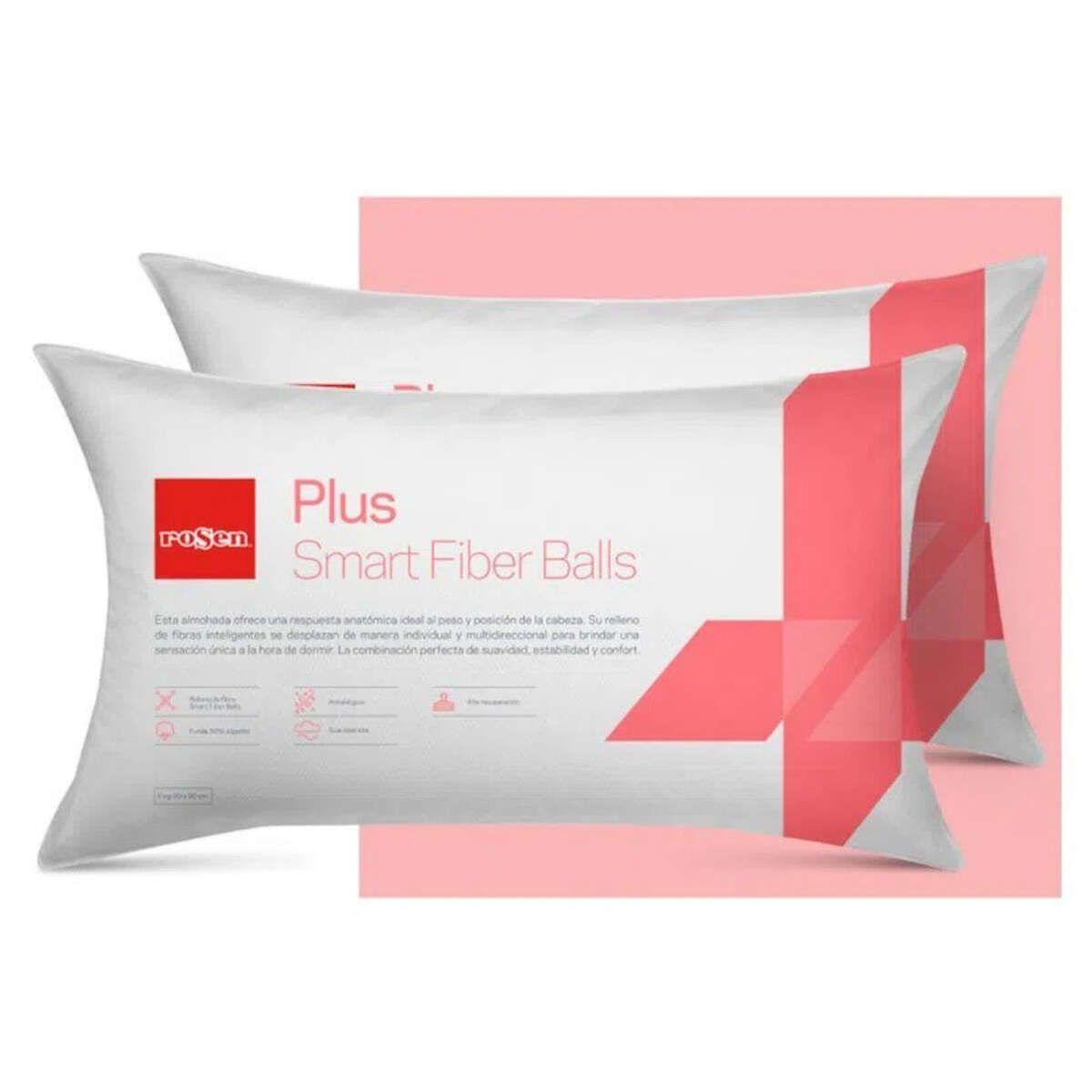 Set 2 Almohadas Rosen Fibra Plus King 50x90 cm-0
