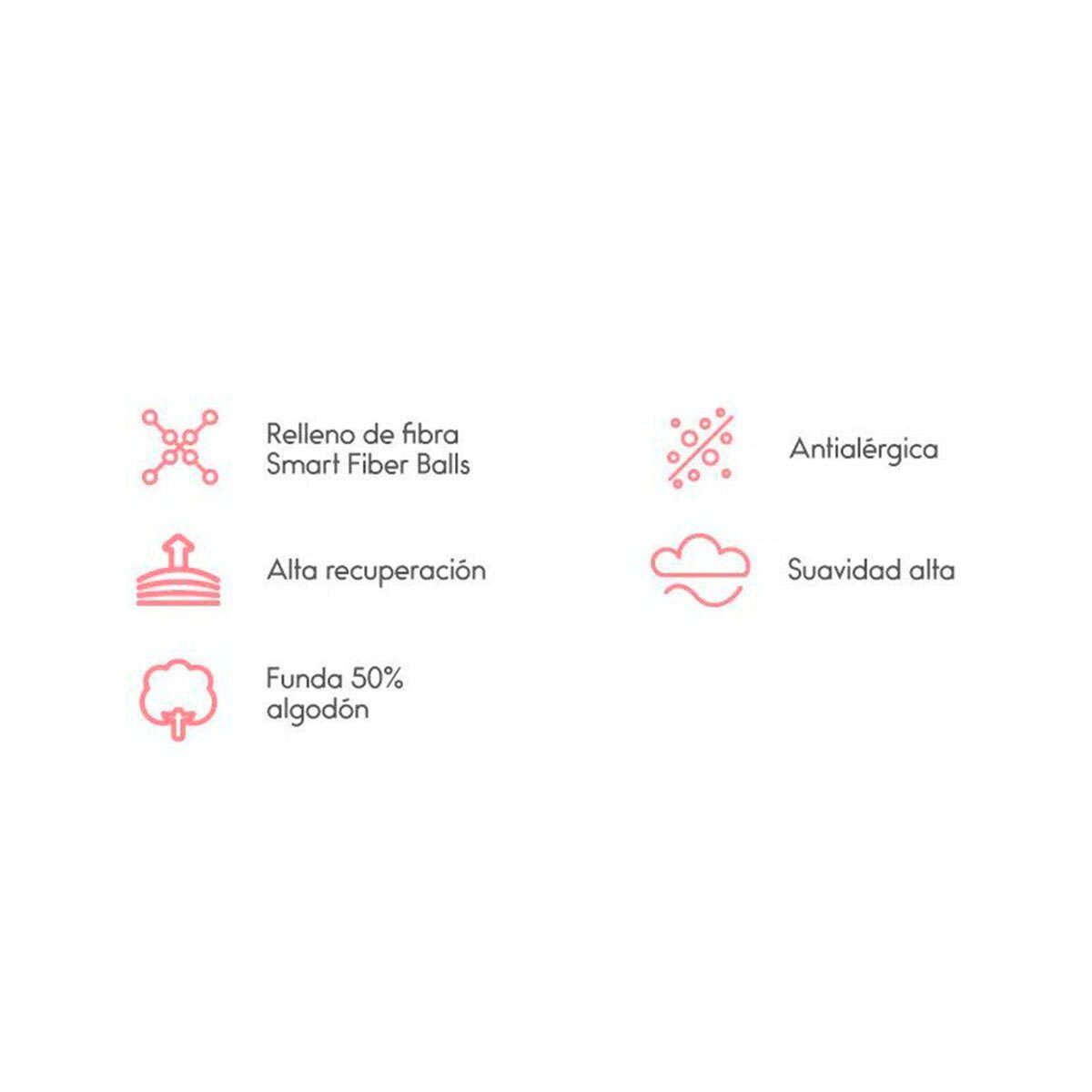 Set 2 Almohadas Rosen Fibra Plus King 50x90 cm-1